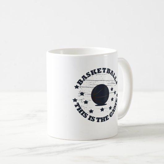 Funny Basketball Sprichwort Kaffeetasse (VorderseiteRechts)