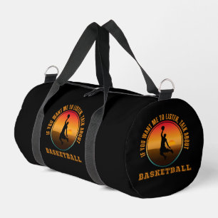 Funny Basketball Sprichwort Vintage Silhouette Spi Duffle Bag