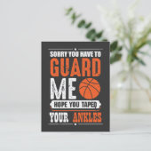 Funny Basketball Team Sport Trash Postkarte (Stehend Vorderseite)