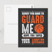 Funny Basketball Team Sport Trash Postkarte (Vorne/Hinten)