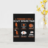 Funny Basketball Things I Do In My Spare Time Bask Karte (Gelbe Blume)