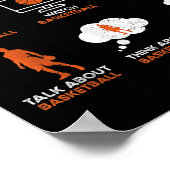 Funny Basketball Things I Do In My Spare Time Bask Poster (Ecke)