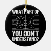 Funny Basketball Trainer Design Männer Frauen Ball Keramik Ornament (Vorne)