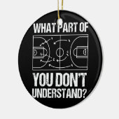 Funny Basketball Trainer Design Männer Frauen Ball Keramik Ornament (Links)