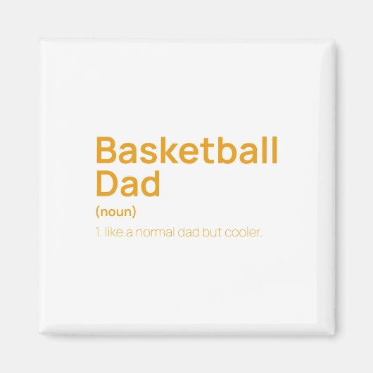 Funny Basketball Vater Definition Magnet (Vorne)