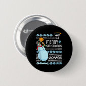 Funny Basketball Weihnachtsangebot Merry Swishmas Button (Vorne & Hinten)