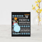 Funny Basketball Weihnachtsangebot Merry Swishmas  Karte (Gelbe Blume)