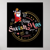 Funny Basketball Weihnachtsangebot Merry Swishmas  Poster (Vorne)