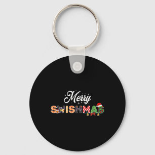 Funny Basketball Weihnachtsangebot Merry Swishmas Schlüsselanhänger