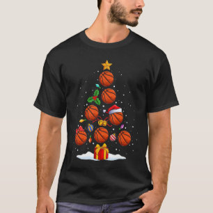 Funny Basketball Weihnachtsbaum Lichter Xmas für m T-Shirt