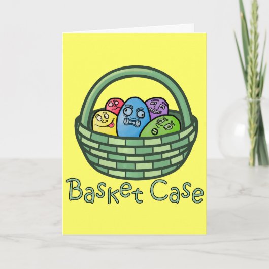 Funny Basketcase Ostern Feiertagskarte (Vorderseite)