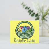 Funny Basketcase Ostern Feiertagspostkarte (Stehend Vorderseite)