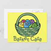 Funny Basketcase Ostern Feiertagspostkarte (Vorne/Hinten)