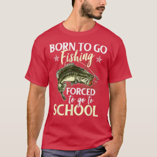 Funny Bass Fishing Grafik Kinder Girls Boys Fisher T-Shirt