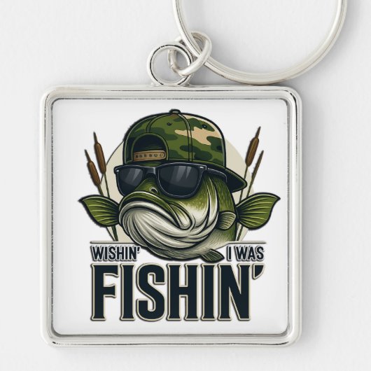 Funny Bass Fishing  Schlüsselanhänger (Vorne)