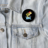Funny Bass Fishing Weihnachtsmannmütze Christmas P Button (Beispiel)