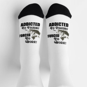 Funny Bass Fishing Zitat Arbeit Sportfisch Socken