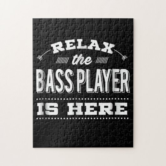 Funny Bass Gitarre Relax Player ist hier Puzzle (Vertikal)