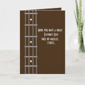 Funny Bass Player Fathers Day Puff für Musiker Karte (Vorderseite)