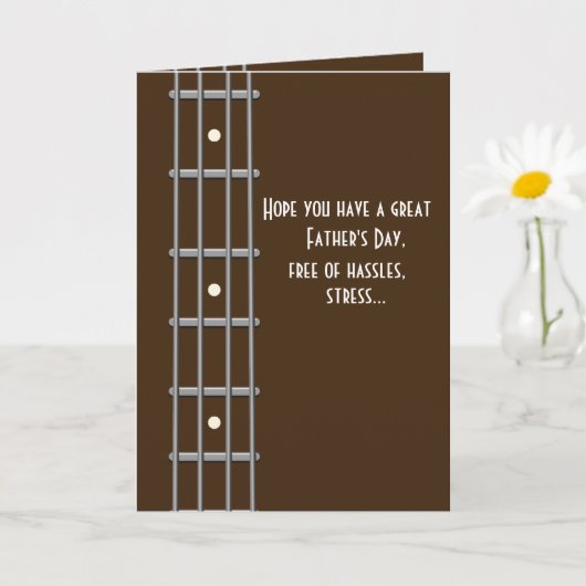 Funny Bass Player Fathers Day Puff für Musiker Karte (Kleine Pflanze)