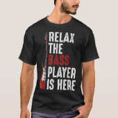 Funny Bass Player Musician Design T-Shirt (Vorderseite)