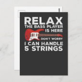 Funny Bass Player Strings Bassist Musiker Postkarte (Vorne/Hinten)
