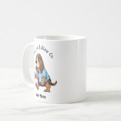 Funny Basset Hound Business Suit Coffee Kaffeetasse (Vorderseite Links)