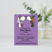 Funny Basset Hound Dog Wedding Einladungspostkarte (Stehend Vorderseite)
