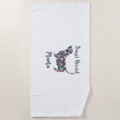 Funny Basset Hound gibt Basset Hound Mama Shirt fü Strandtuch (Vorderseite)