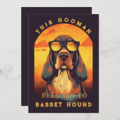 Funny Basset Hound Hund Eltern Personalisiert Ankündigung (Vorne/Hinten)