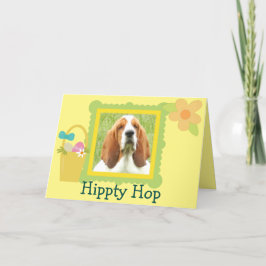 Funny Basset Hound Ostergrusskarte Feiertagskarte