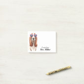 Funny Basset Hound Personalisiert Post-it Klebezettel (Auf Schreibtisch)