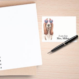 Funny Basset Hound Personalisiert Post-it Klebezettel