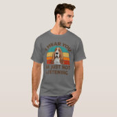 Funny Basset Hound Retro Ich höre, dass ich bin ei T-Shirt (Vorne ganz)