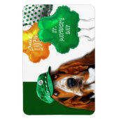 Funny Basset Hound St. Patrick's Day Geschenk Magnet (Vertikal)