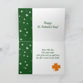 Funny Basset Hound St. Patrick's Day Karte (Innenseite)
