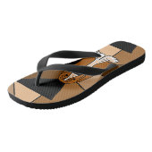 Funny Basset Hound Welpe Hund Flip Flops Badesandalen (Schrägansicht)