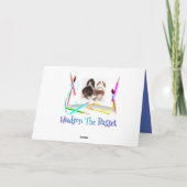 Funny Basset on Back to School Card w/Apple Karte (Rückseite)