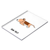 Funny Bassett Hochtouren-Argon personalisiert Notizblock (Linke Seite)