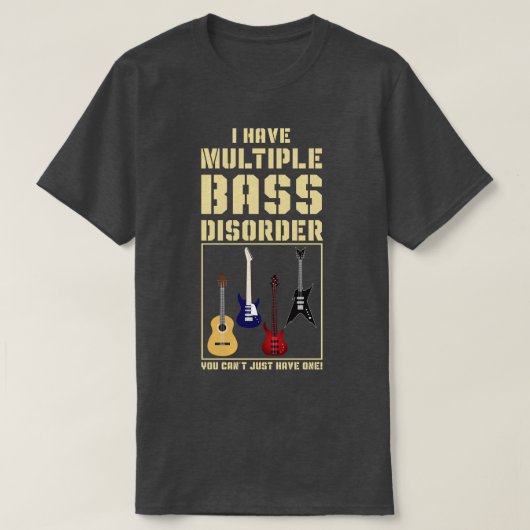 Funny Bassist der Universität Lugano T-Shirt (Design vorne)