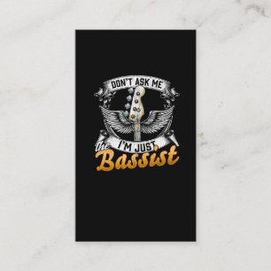 Funny Bassist Zitat Musiker Gitarre Visitenkarte