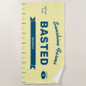Funny BASTED Butter Stick Personalized Yellow Strandtuch (Vorderseite)