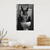 Funny Bat Bathroom Print, Toilet Newspaper Poster (Küche)
