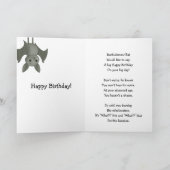 Funny Bat Hearing Age Burn Karte (Innenseite)