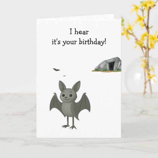 Funny Bat Hearing Age Burn Karte (Gelbe Blume)