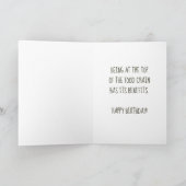 Funny Bat und Moskito Cartoon Light Blue Geburtsta Karte (Innenseite)