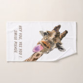 Funny Bath Handtuch Set Playful Giraffe - Custom T (Handtuch)