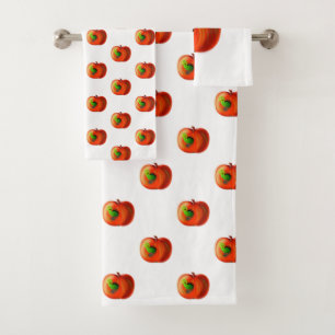 Funny Bath Handtuch Sets mit Happy Apple Worm