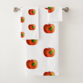 Funny Bath Handtücher mit Happy Apple Worm (Insitu)