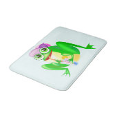 Funny Bath Mat mit Happy Frog Badematte (Schrägansicht)
